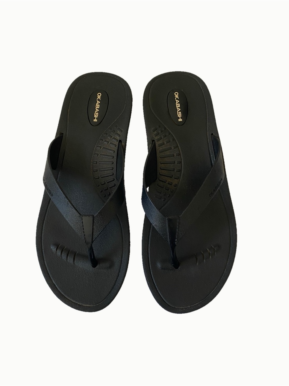 Okabashi Black Women's Comfort Flip Flop Sandals Sz M/L